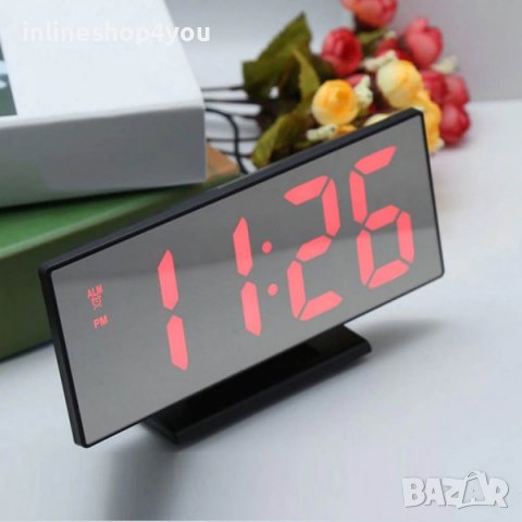 Огледален дигитален ТОП часовник DS 3618S с аларма ,термометър, големи цифри и много екстри., снимка 4 - Друга електроника - 39559260