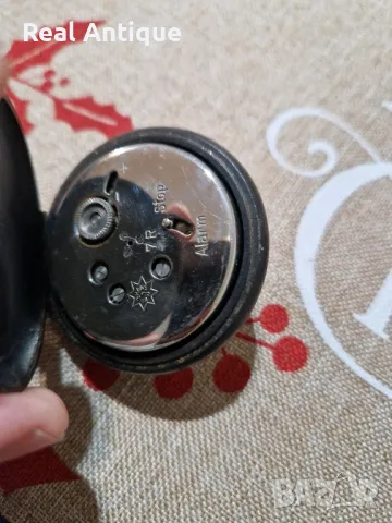 Рядък антикварен колекционерски немски джобен часовник Junghans с аларма , снимка 6 - Антикварни и старинни предмети - 48419190