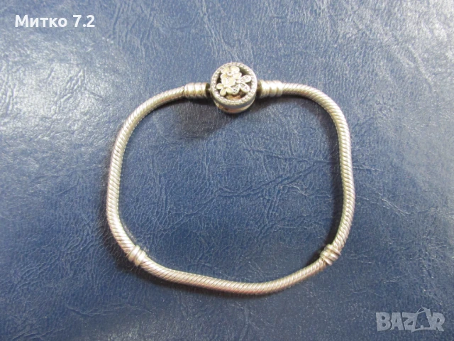 дамска сребърна гривна - 6, снимка 7 - Гривни - 50481996