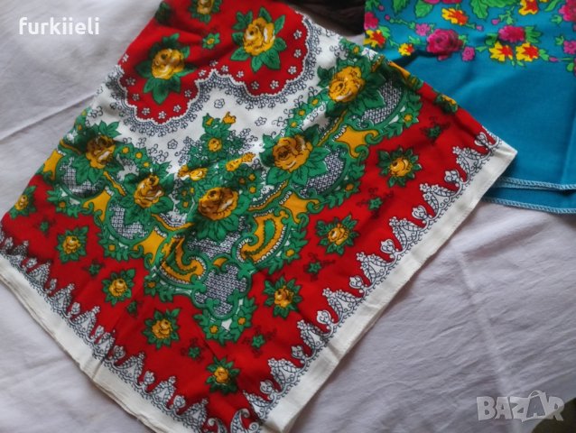 Нови памучни кърпи за глава от едно време , снимка 3 - Шалове - 43619594
