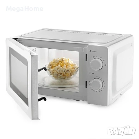Бяла Микровълнова фурна MUHLER с 6 степени и размразяване, снимка 2 - Микровълнови - 53355179