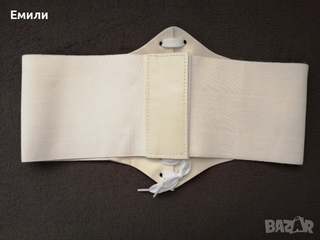  Корсет колан от еко кожа в бял цвят , снимка 9 - Колани - 36465030