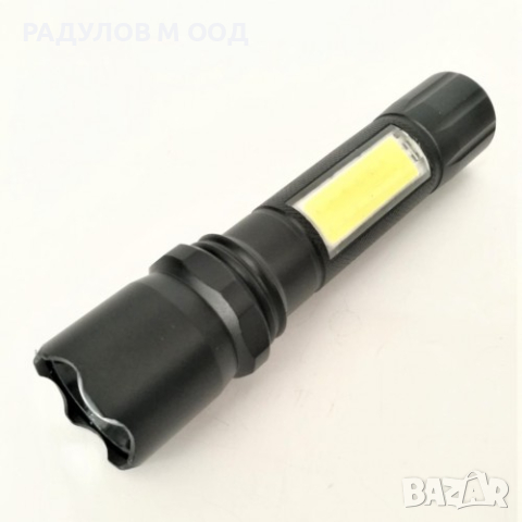 Мощен LED фенер 2в1 с акумулаторна батерия 14 см / 1296, снимка 3 - Къмпинг осветление - 44877588