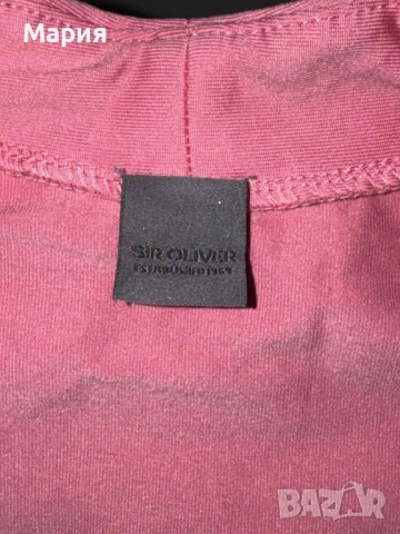 S. Oliver дамска розова тениска с отворено деколте 36/38 за спорт, снимка 2 - Тениски - 52968836