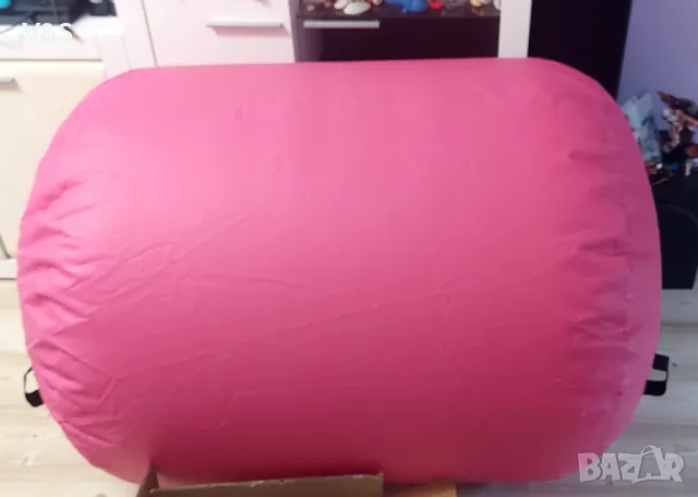 Пневматична ролка за гимнастика с пружина,плюс помпа за надуване, снимка 11 - Йога - 49226845