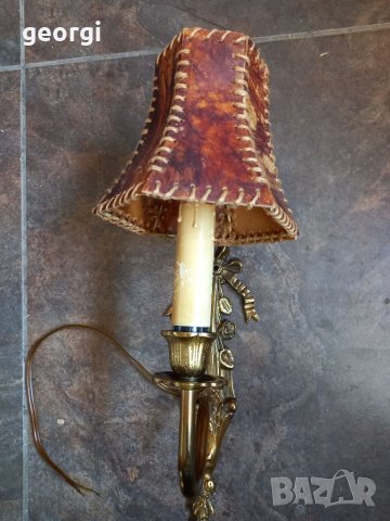 Бронзов аплик за стена    1/4, снимка 3 - Лампи за стена - 38459639