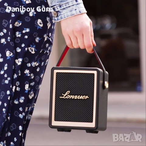 Lonzuer Action Retro дървен преносим Bluetooth високоговорител, подобрен бас, Bluetooth 5.3, 60W, снимка 4 - Bluetooth тонколони - 51642642