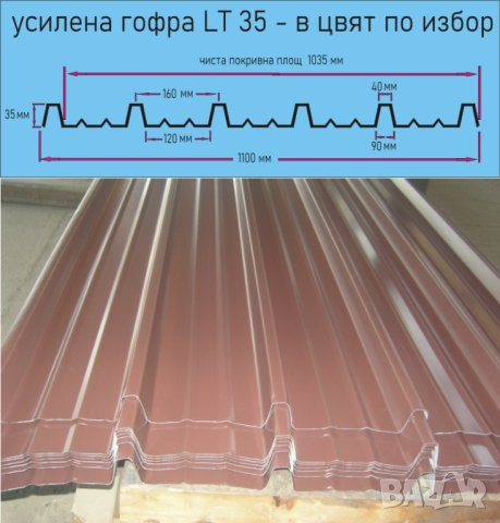 LT -ЛАМАРИНА с ПВЦ покритие.. ПРОИЗВЕЖДАМ гофрирана ЛТ ламарина, снимка 8 - Строителни материали - 43307752