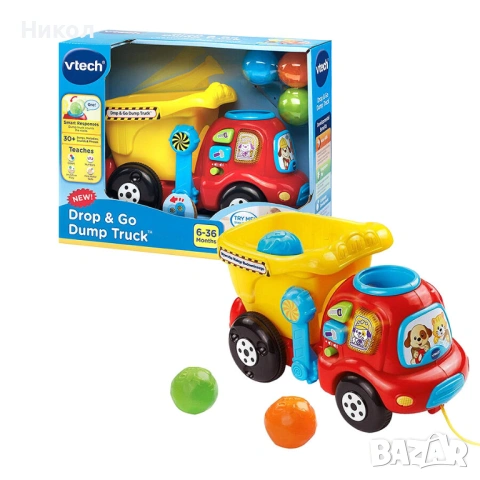 Музикална играчка Vtech - Камион, за дърпане