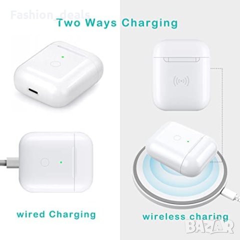 Нова кутия за безжично зареждане на слушалки AirPods 1 2 Заряден Калъф, снимка 4 - Други - 40301647