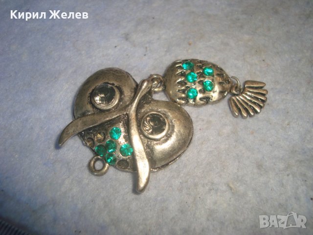 ПОСРЕБРЕН ЛАКИРАН РАЗДВИЖЕН ФИГУРАЛЕН АРТ МЕДАЛЬОН БУХАЛЧЕ с ФАСЕТИРАНИ ЗЕЛЕНИ КРИСТАЛЧЕТА 20952, снимка 7 - Колиета, медальони, синджири - 37756958