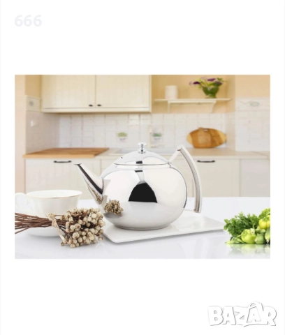 Чайник с инфузер, Неръждаема стомана 2.0L, снимка 5 - Други - 52706767
