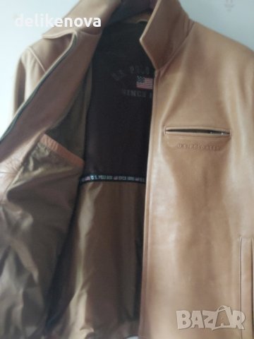 U.S.Polo Assn. Leather. Original. Size L/XL Страхотно кожено яке., снимка 3 - Якета - 26359805