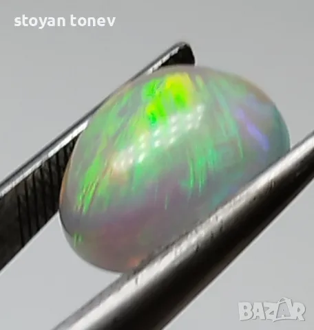 Деликатен кристален опал с нежни цветове - 2.08кт.! Сертифициран!, снимка 10 - Други - 49735004