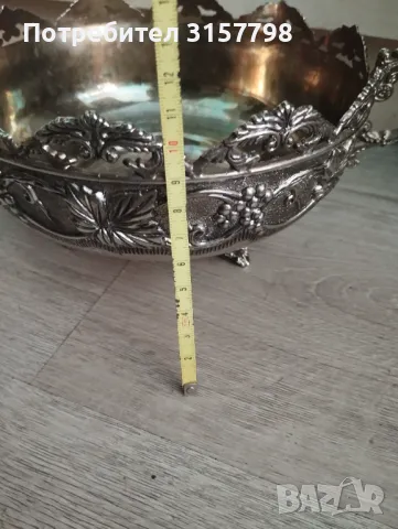 Посребрена купа в стил арт деко, снимка 2 - Други ценни предмети - 47392512
