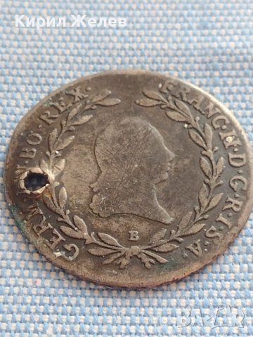 Сребърна монета 20 кройцера 1795г. Франц втори Будапеща Австрия 18705, снимка 3 - Нумизматика и бонистика - 42944181