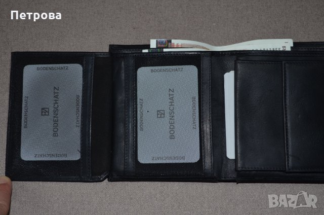 Bodenschatz Sierra 8-459 SE вертикален портфейл черен и еспресо, снимка 5 - Портфейли, портмонета - 32742944