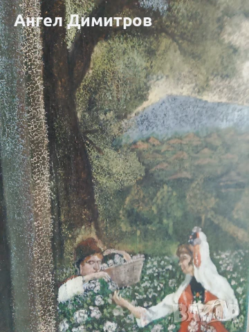 Страхотна картина платно 1970 г, снимка 8 - Картини - 51167400