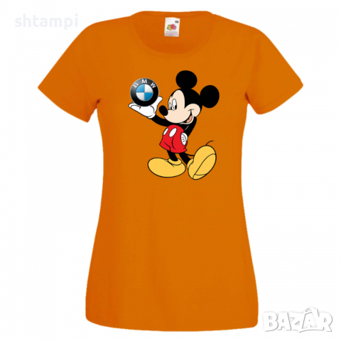 Дамска тениска Mickey Mouse BMW Мини ,Изненада,, снимка 6 - Тениски - 36528678
