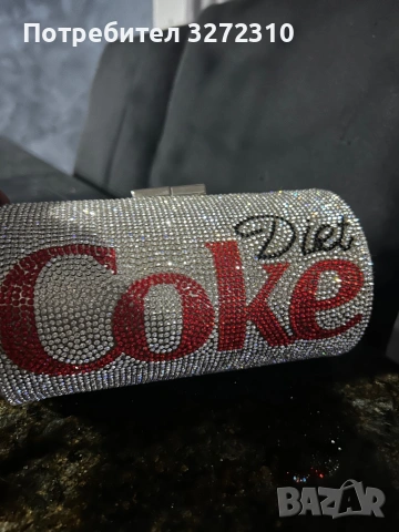 Чанта клъч Diet Coke с камъчета, снимка 9 - Чанти - 53418326
