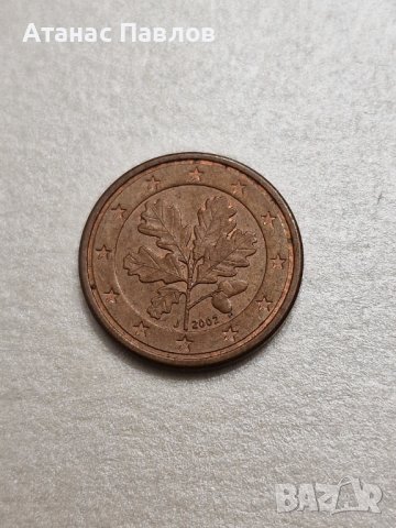 1 Евроцент Германия 2002 г. J, снимка 1