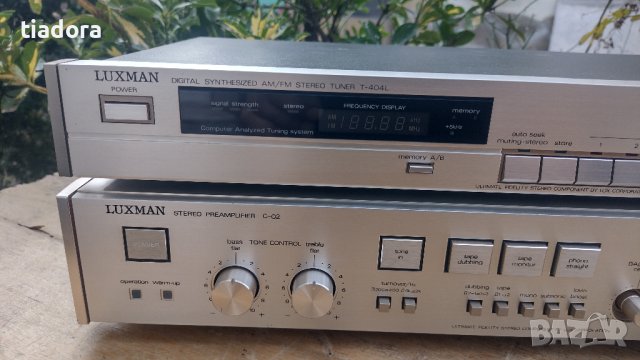 Luxman C-02 Pre-Amplifier и  Luxman Tuner T-404L, снимка 5 - Ресийвъри, усилватели, смесителни пултове - 43537354