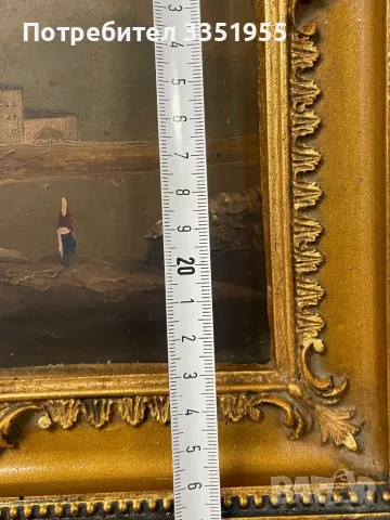 Стара Гръцка картина с красива рамка, снимка 14 - Картини - 50335911