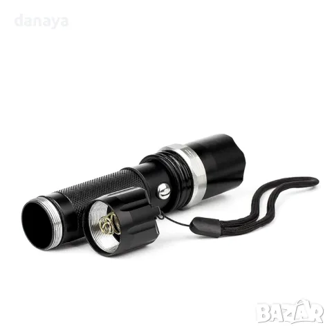 1165 Мощен led фенер ZOOM презареждаем 3 режима на светене SOS, снимка 7 - Друга електроника - 47952191