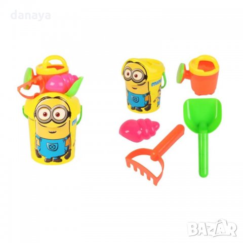 2116 Плажен комплект за пясък Миньон кофичка лопатка търмък лейка сито, снимка 2 - Игри и пъзели - 32873926