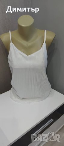 РАЗПРОДАЖБА!!! Нов дамски бял топ/потник, снимка 4 - Корсети, бюстиета, топове - 33067056