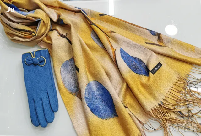 Шал на Котките, кашмир шал за подарък, комплекти за Коледа , снимка 13 - Шалове - 36247209