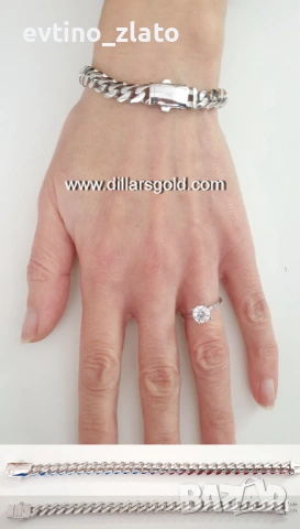 Златни твърди гривни , бяло злато -14К, снимка 2 - Гривни - 38257285