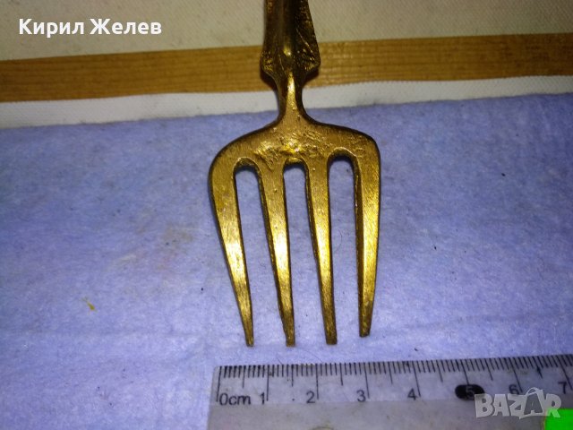 Стара ОГРОМНА КОЛЕКЦИОНЕРСКА ДЕКОРАТИВНА БРОНЗОВА ВИЛИЦА За ТЕМАТИЧЕН РЕТРО ИНТЕРИОР УКРАСА 42759, снимка 5 - Декорация за дома - 43919104