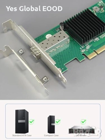 GLOTRENDS 10Gb SFP+ PCIe карта Intel 82599EN, снимка 5 - Други - 53443493