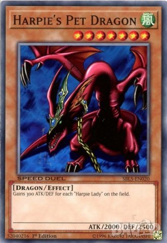 Оригинална Yu Gi Oh карта - Harpie's Pet Dragon