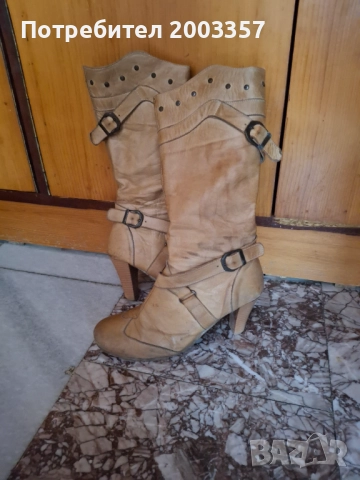 Боти естествена кожа , снимка 2 - Дамски боти - 52050540