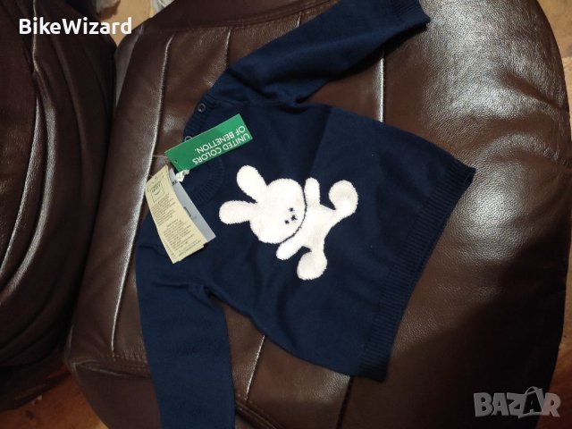 United Colors of Benetton бебешка плетена блуза 68см, 6-9м. НОВА, снимка 1