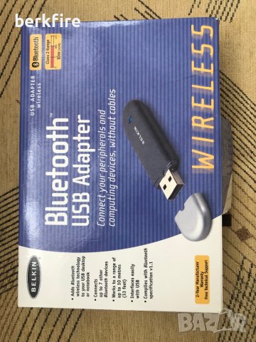 bluetooth usb adapter Belkin, снимка 1 - Друга електроника - 43179370
