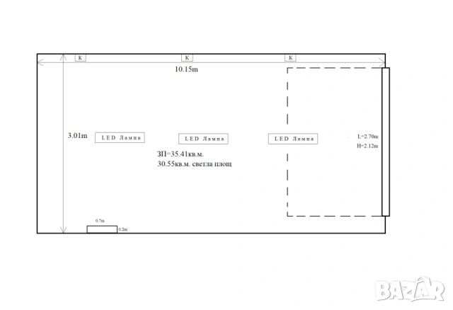 Склад под наем в кв.Овча Купел ул. Боряна и ул. Монтевиодео, снимка 7 - Магазини - 53523811