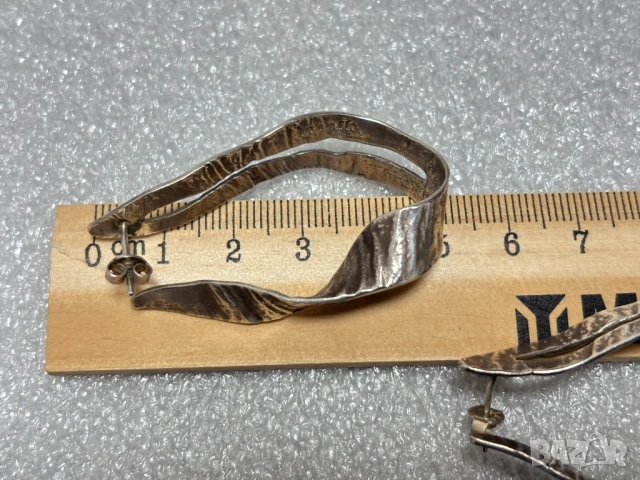 Сребърни Обеци (проба 925)-15,69 грама, снимка 10 - Обеци - 53518831