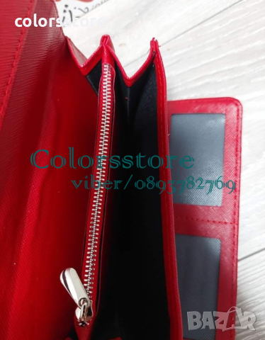 Червено портмоне  Guess -SG77, снимка 3 - Портфейли, портмонета - 44906157