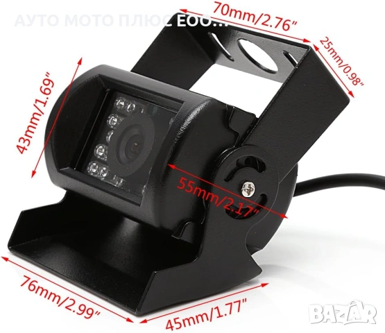 Универсална камера за задно виждане за камиони и автобуси - 12V/24V, снимка 4 - Аксесоари и консумативи - 53397205