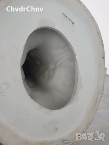 Сив кралски жерав статуетка 83см-5кг/голяма италианска порцеланова фигура на птица, снимка 13 - Статуетки - 51582219