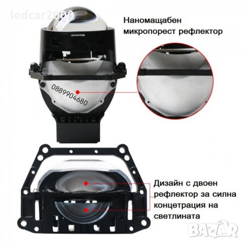 Bi-LED лупи за вграждане 3.0 inc  30 000 lum.+ Laser osram 12-24v., снимка 4 - Аксесоари и консумативи - 39105787