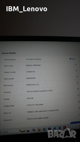 Lenovo ThinkPad T14s 4 Gen / i5 1335U / SSD 256GB / 16GB, снимка 8 - Лаптопи за работа - 53580870