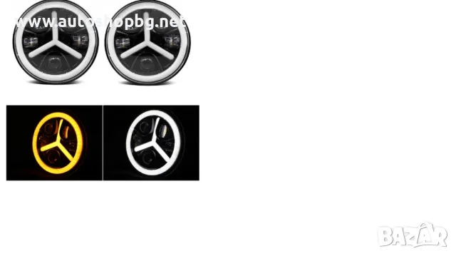 Универсални 7" ЛЕД Фарове, снимка 10 - Части - 47925804