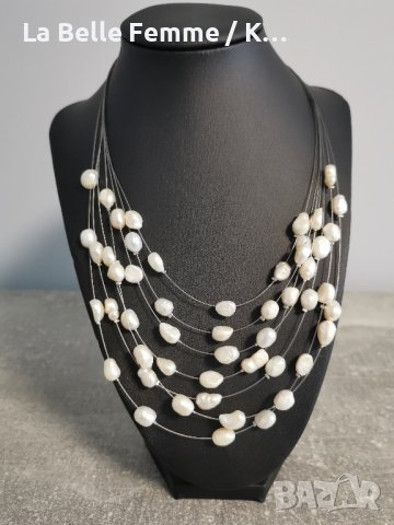 Колиета от естествени перли, снимка 2 - Колиета, медальони, синджири - 38108040