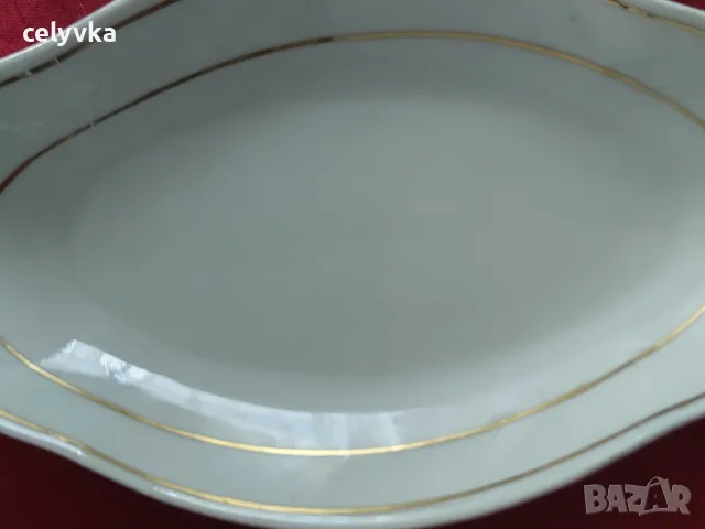 Порцеланови чинии за салата и ордьоври - Български порцелан Изида, снимка 3 - Сервизи - 50158789