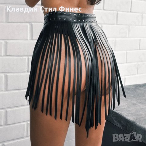 Фетиш пола с кожени ресни 