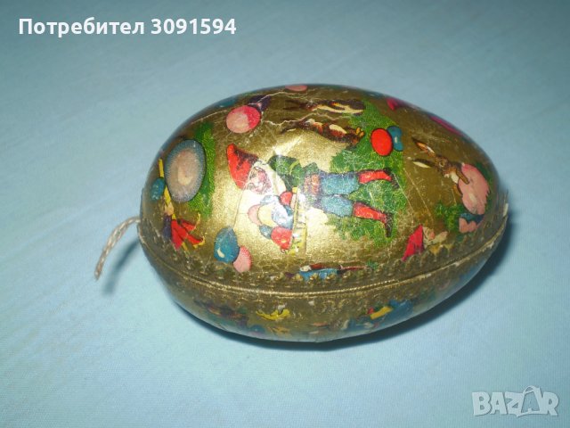 Папие маше старо яйце кутийка за великденска украса, снимка 3 - Антикварни и старинни предмети - 36896803